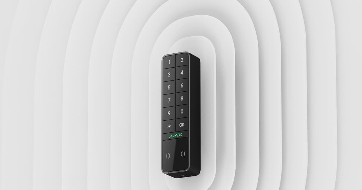 Ajax KeyPad Outdoor āra vadības tastatūra, melna