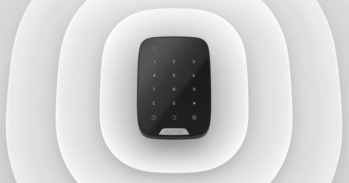Ajax KeyPad vadības tastatūra, balta