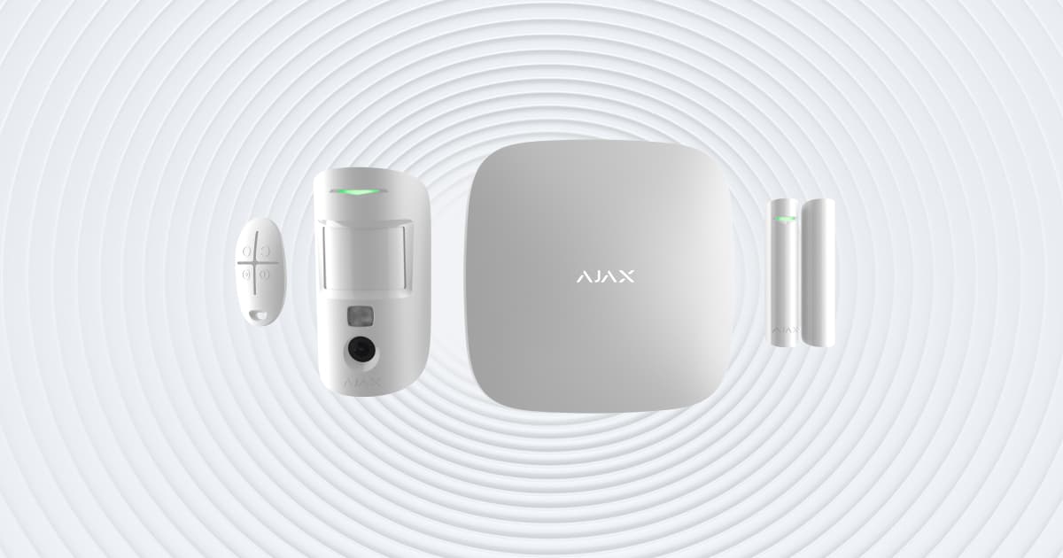 Ajax StarterKit Cam HDR komplekts ar foto verifikāciju, balts