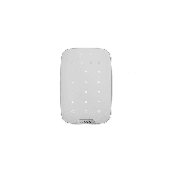 Ajax KeyPad Plus vadības tastatūra ar bezkontakta kartēm, balta