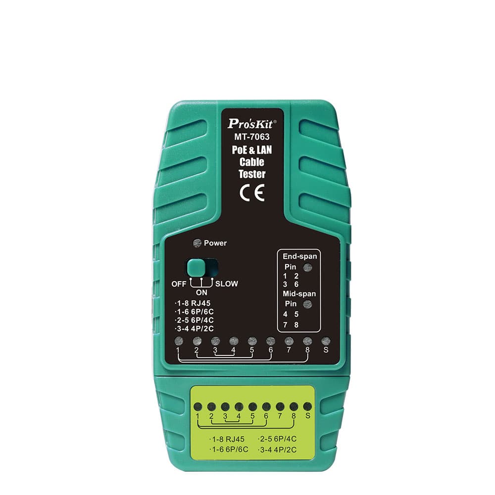 Pro'sKit MT-7063 PoE un LAN kabeļu testeris