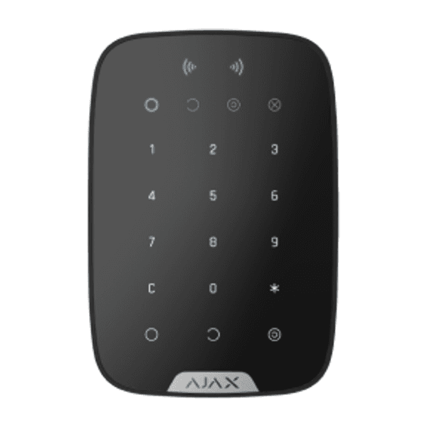 Ajax KeyPad Plus vadības tastatūra ar bezkontakta kartēm, melna