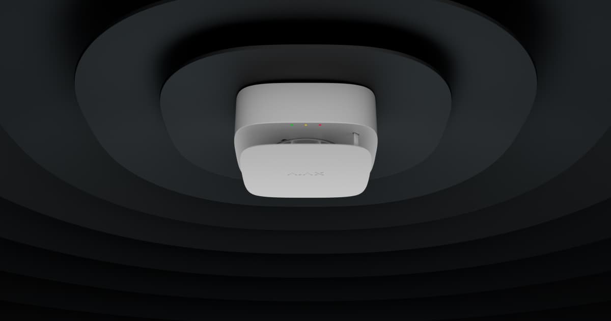 Ajax FireProtect 2 RB karstuma detektors, balts