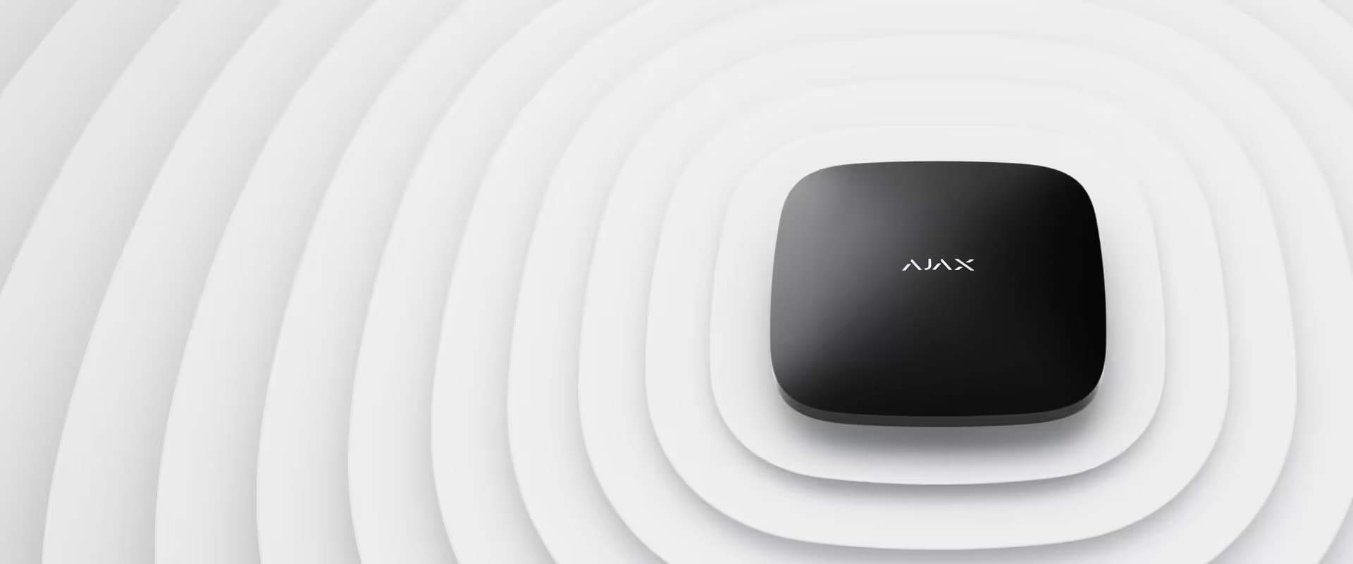 Ajax Hub 2 Plus centrāle (4G, Wi-Fi, Ethernet), melna