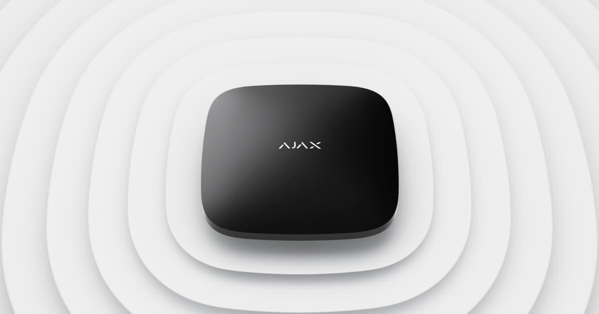 Ajax Hub 2 centrāle (Ethernet, 2× SIM), melna