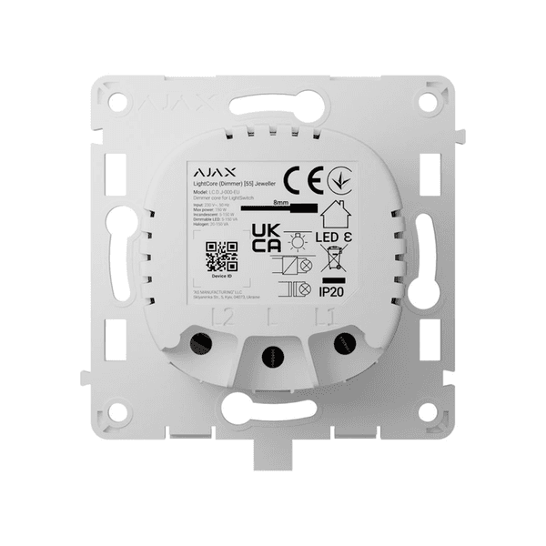 Ajax LightCore mehānisms (Dimmer), balts